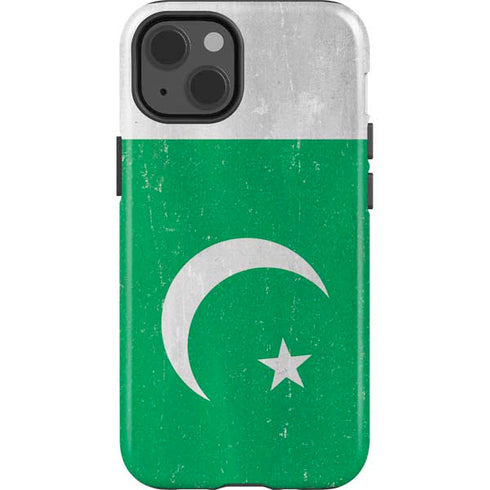 Pakistan Flag Distressed iPhone 14 Impact Case